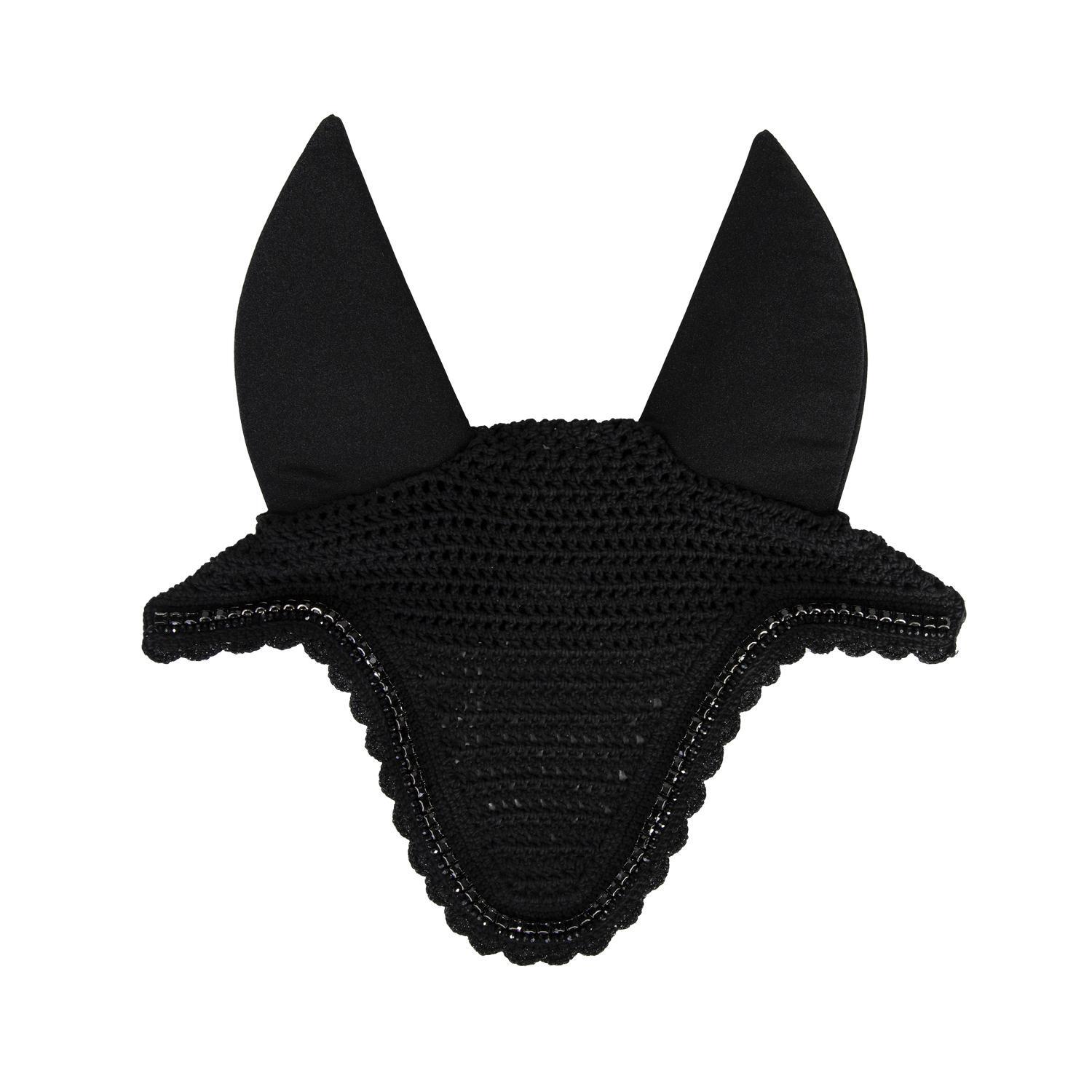 KENTUCKY HORSEWEAR Oornetje lang stone & pearl soundless zwart