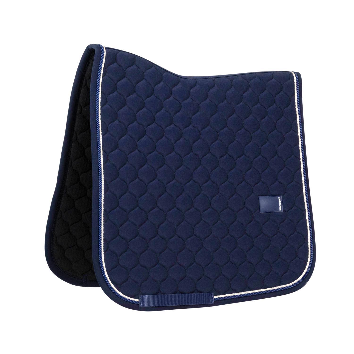 KENTUCKY HORSEWEAR Zadeldoek onion quilt rubber logo dressuur marine - FULL