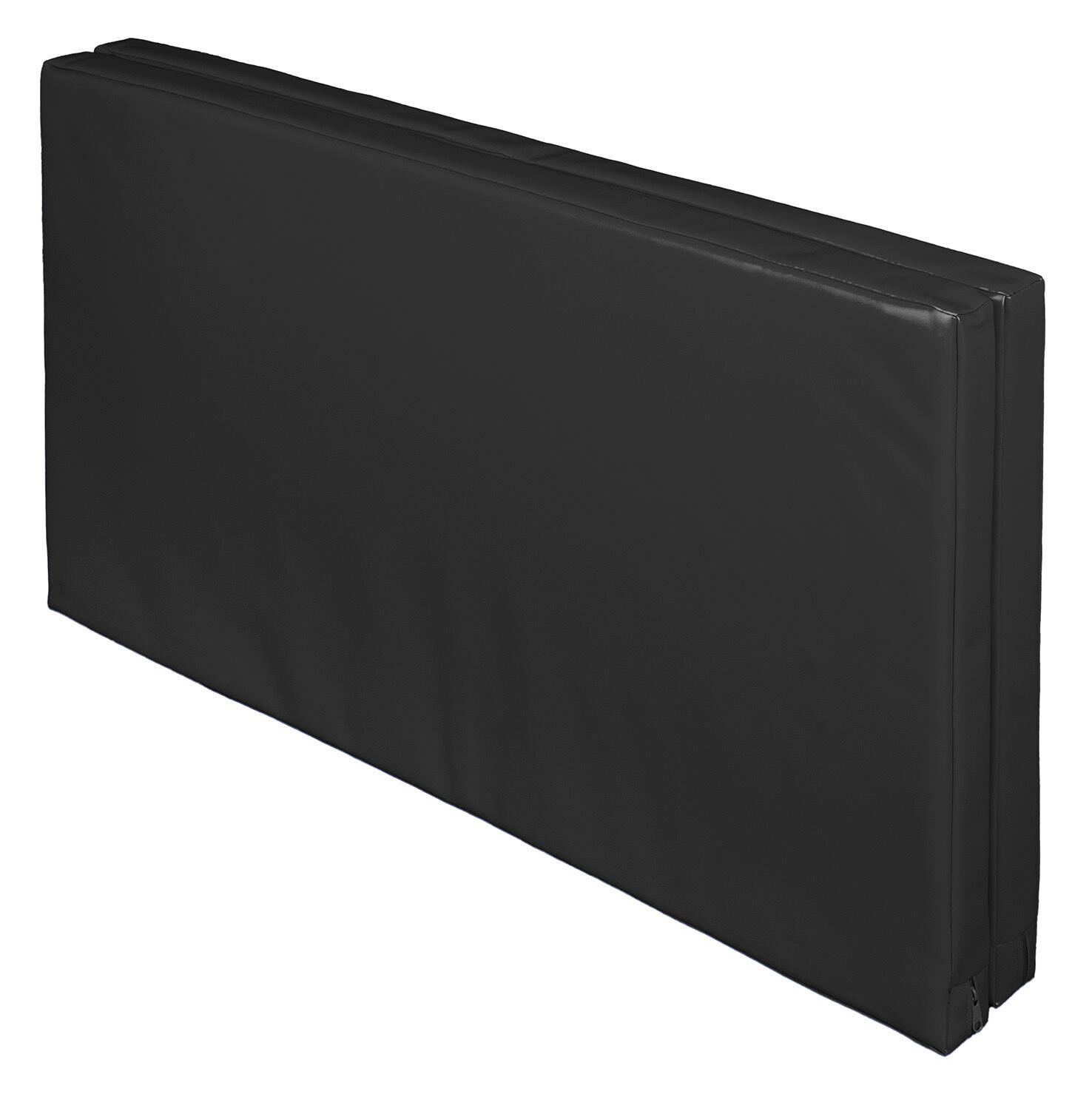 Materac dwuczęściowy z rzepami UNDERFIT 130 x 120 x 6 cm miękki czarny 4/7