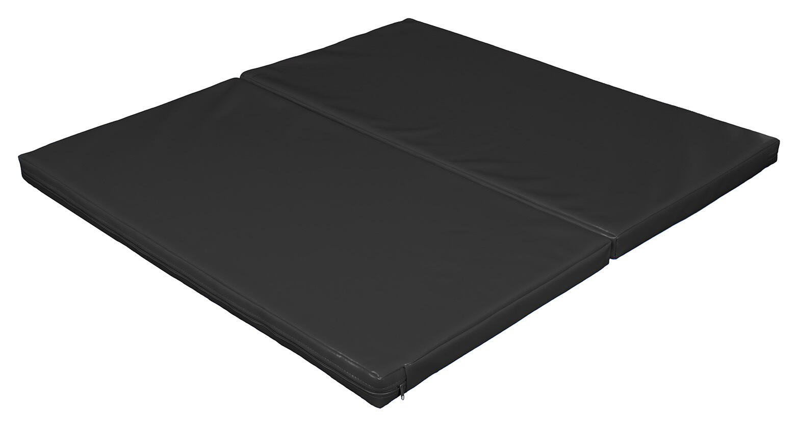 Materac dwuczęściowy z rzepami UNDERFIT 130 x 120 x 6 cm miękki czarny 2/7