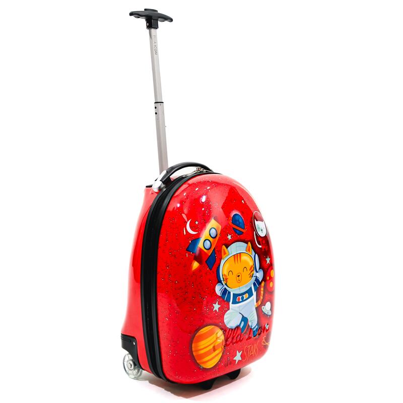 Troler pentru copii Space Cat Rosu 46X30X24 cm
