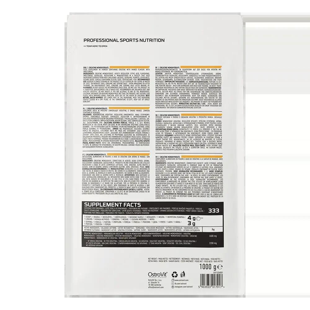 OstroVit Creatine Monohydrate 1000g Mango 3/3