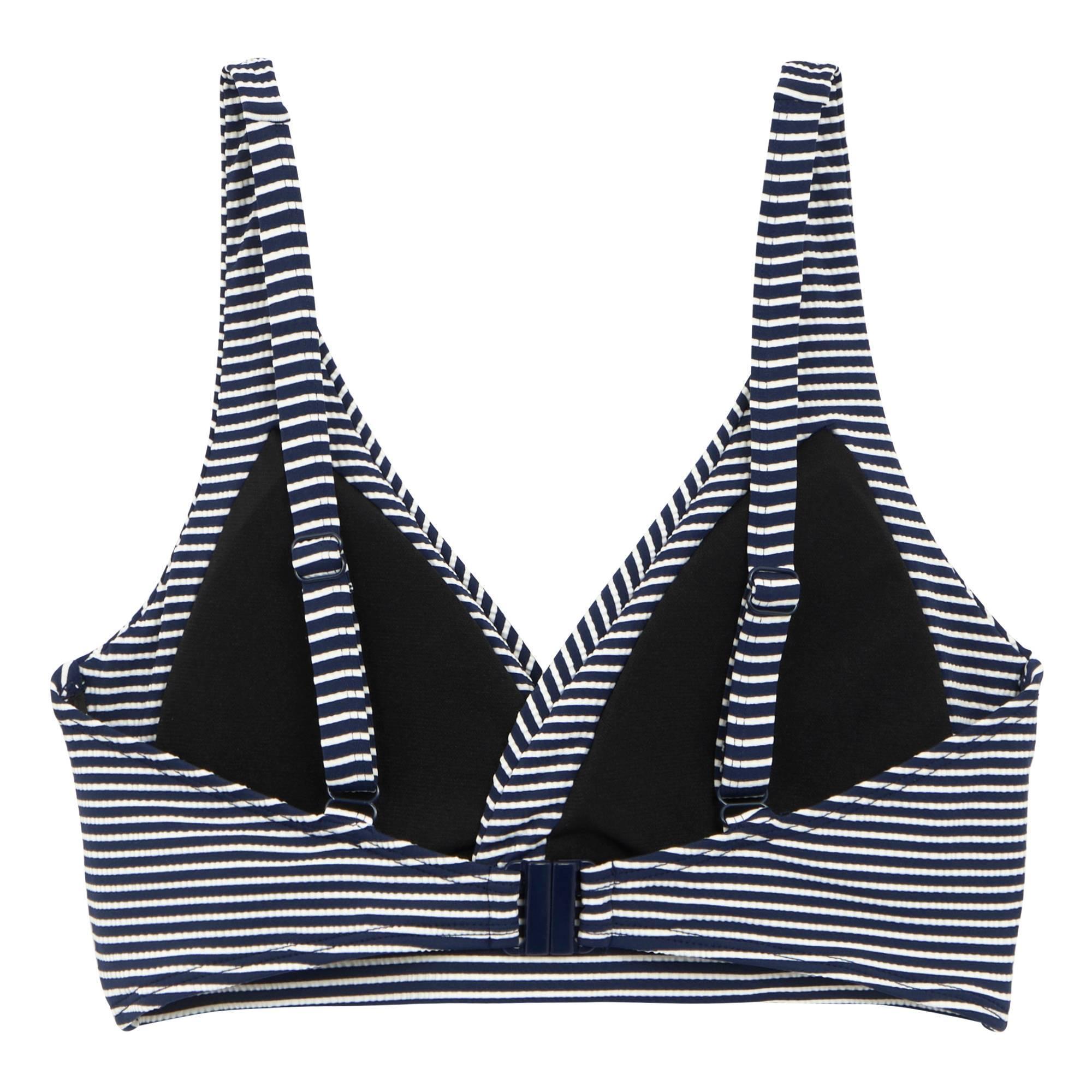 Top Bikini Strisce Donna Regatta Blu Navy Bianco 2/4