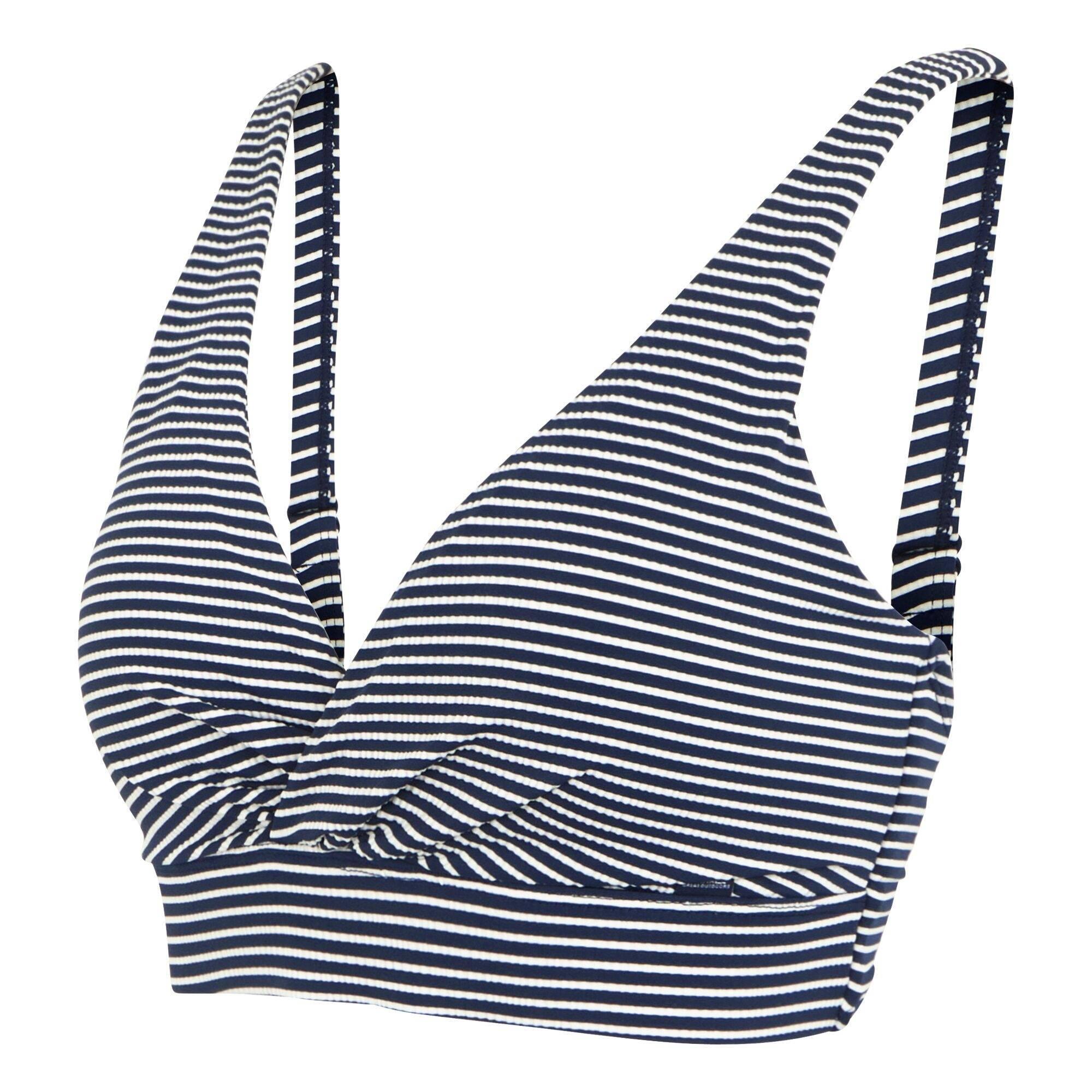 Top Bikini Strisce Donna Regatta Blu Navy Bianco 3/4