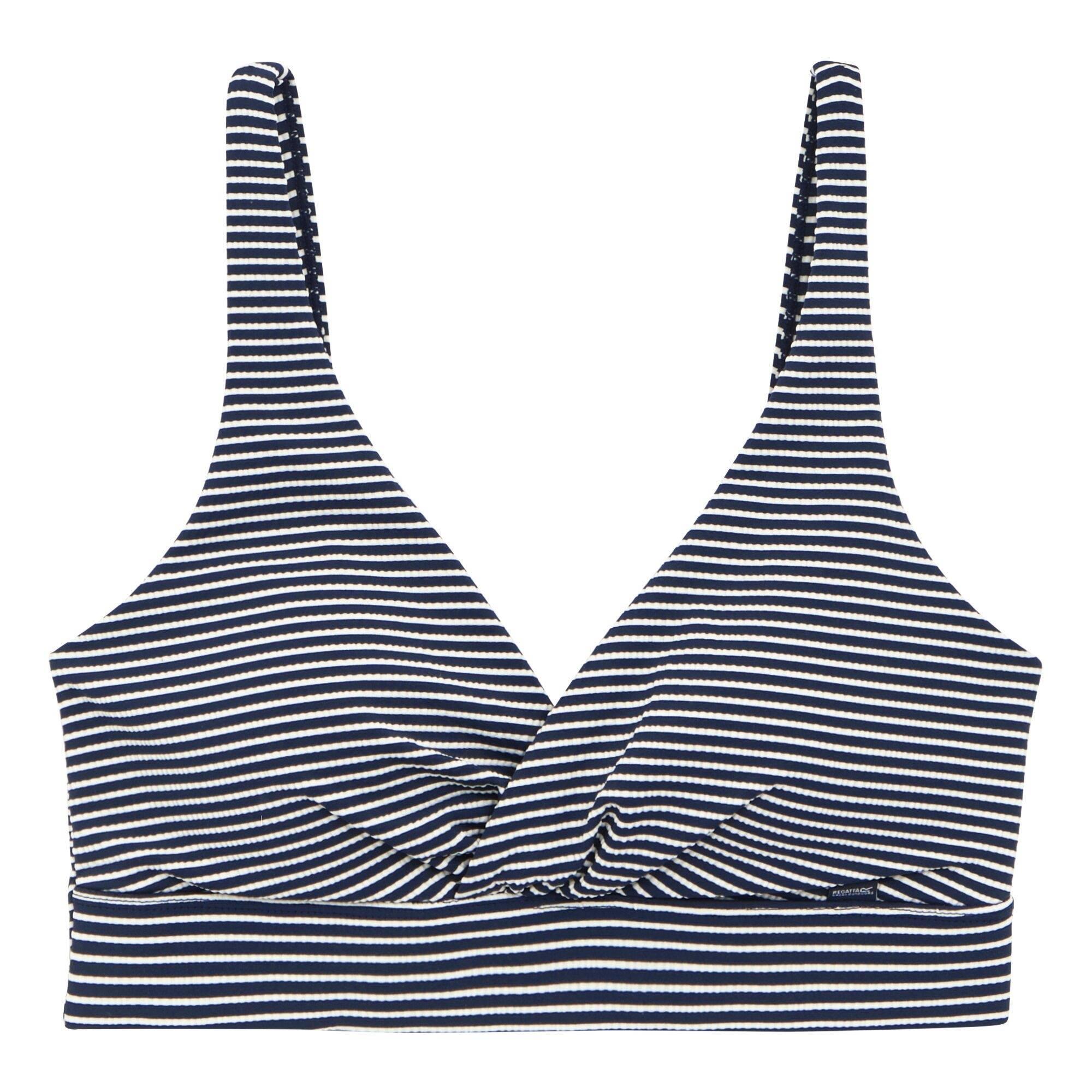 REGATTA Womens/Ladies Stripe Bikini Top (Navy/White)