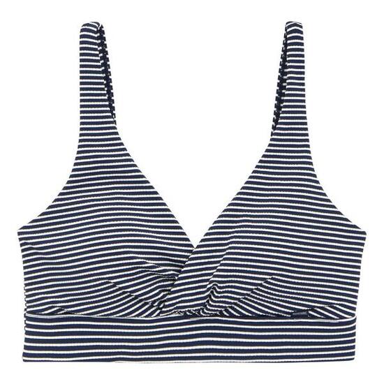 Haut De Maillot De Bain Femme (Bleu Marine / Blanc)