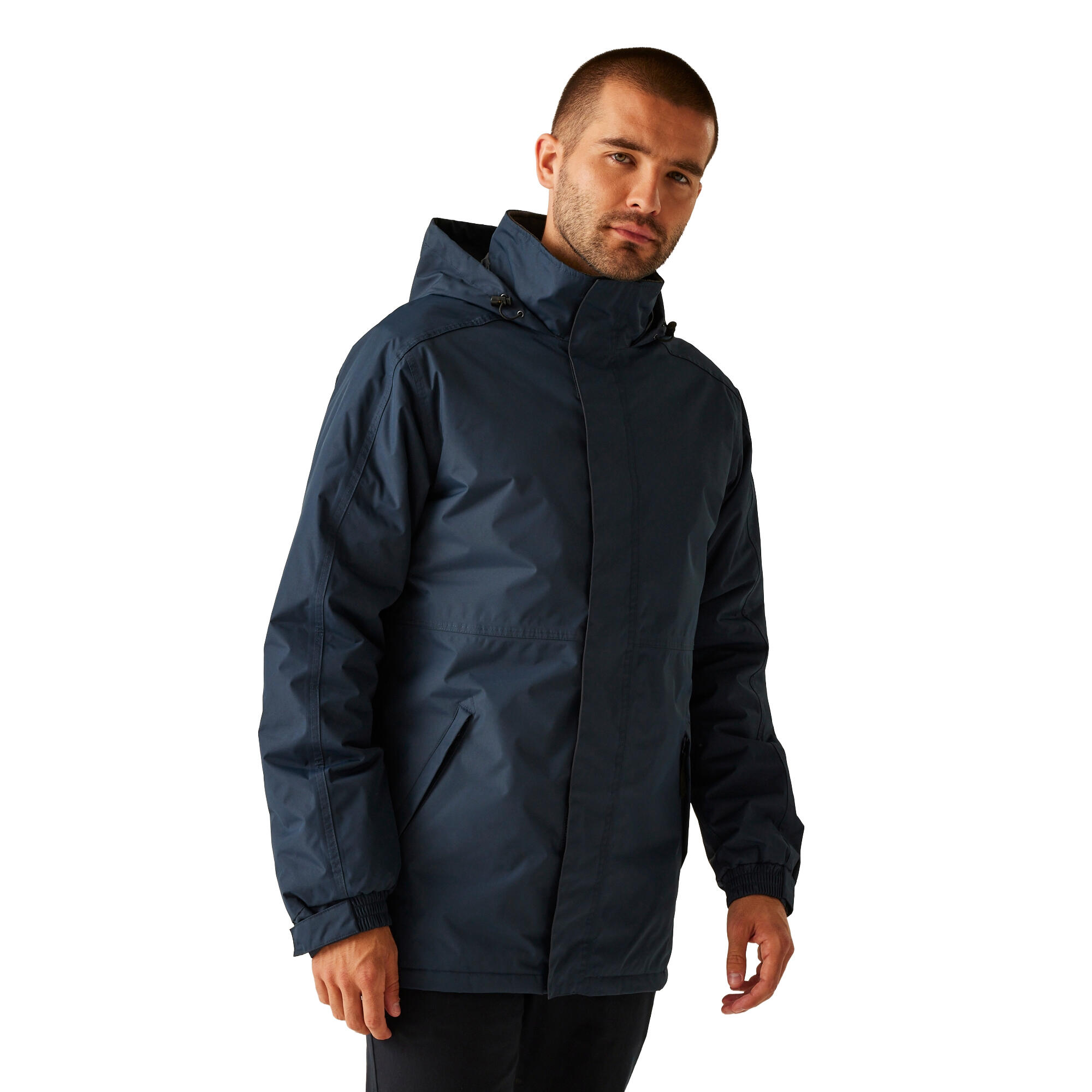 Parka Motif/style Uni Homme (Bleu Marine) 3/5