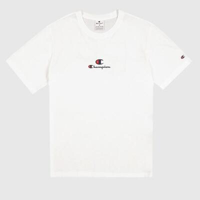 Camiseta Casual Hombre Champion SS Tee 220775-00A Blanca
