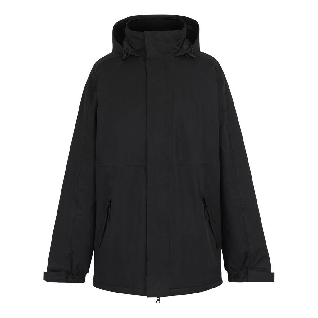 Mens Plain Waterproof Parka (Black)