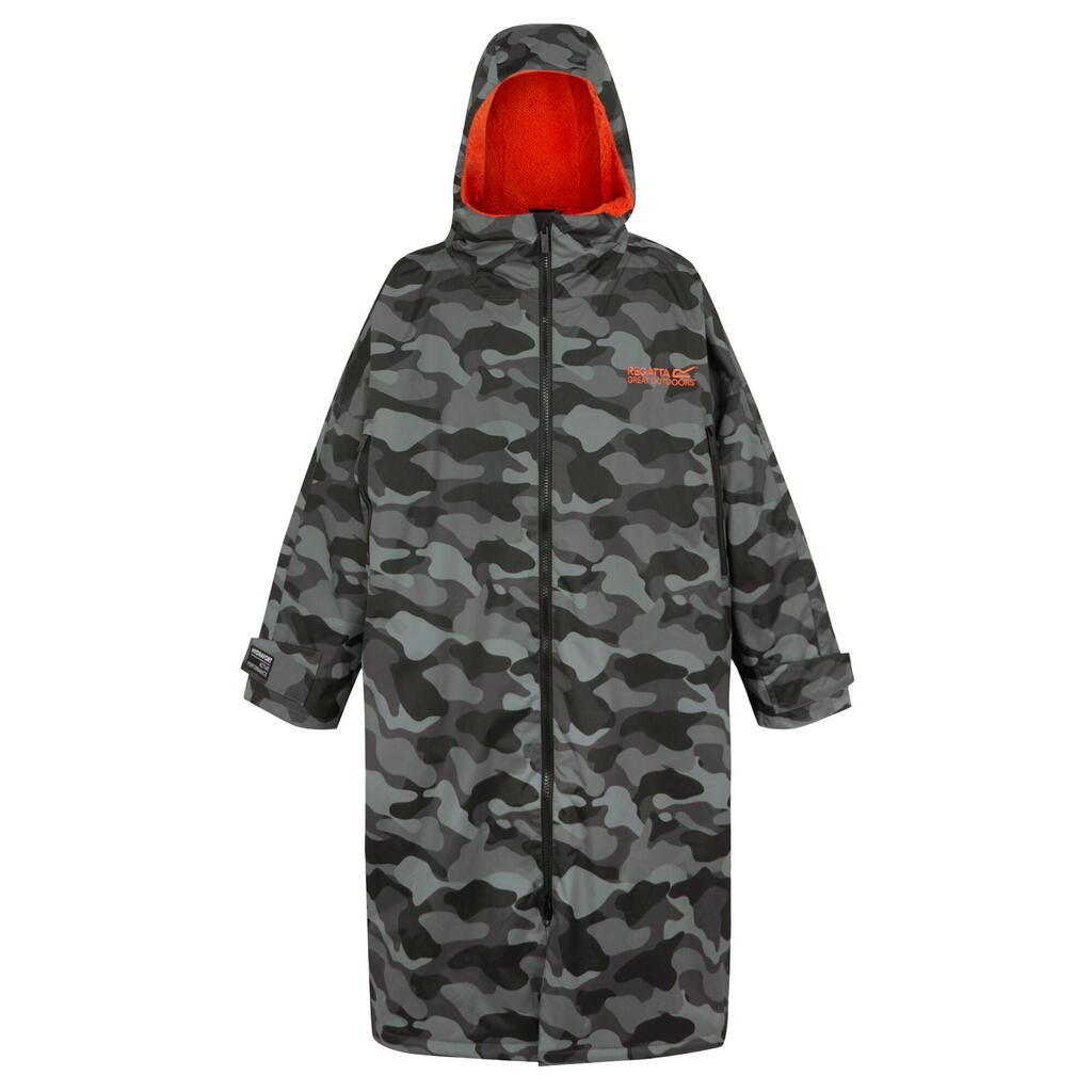 Unisex Adult Camo Changing Robe (Grey/Black)