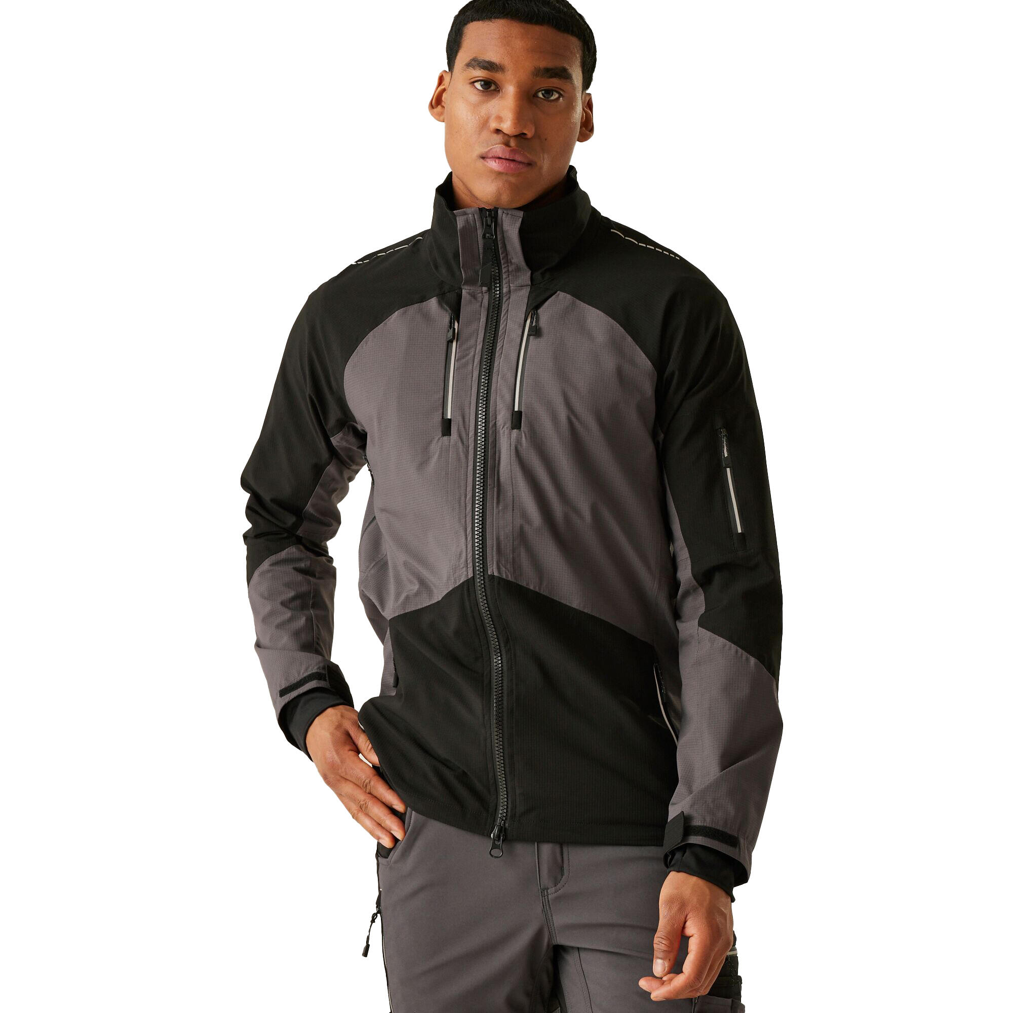 Regatta Veste D'extérieur 4TEX Adulte (Gris Ardoise / Noir) 3/5