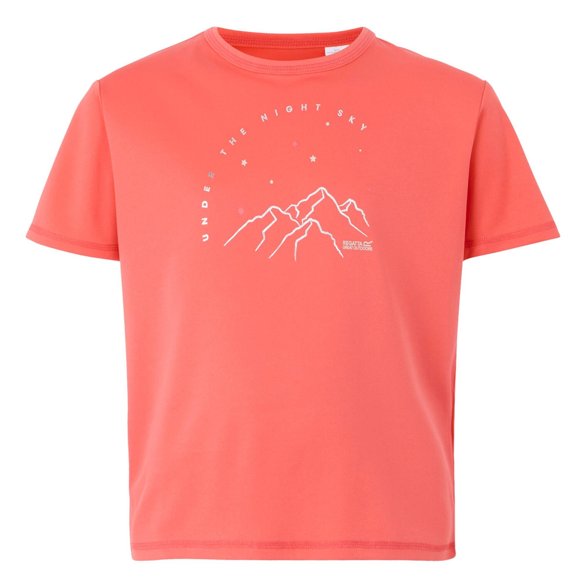 REGATTA Childrens/Kids Alvarado IX Mountain TShirt (Peach Bloom)
