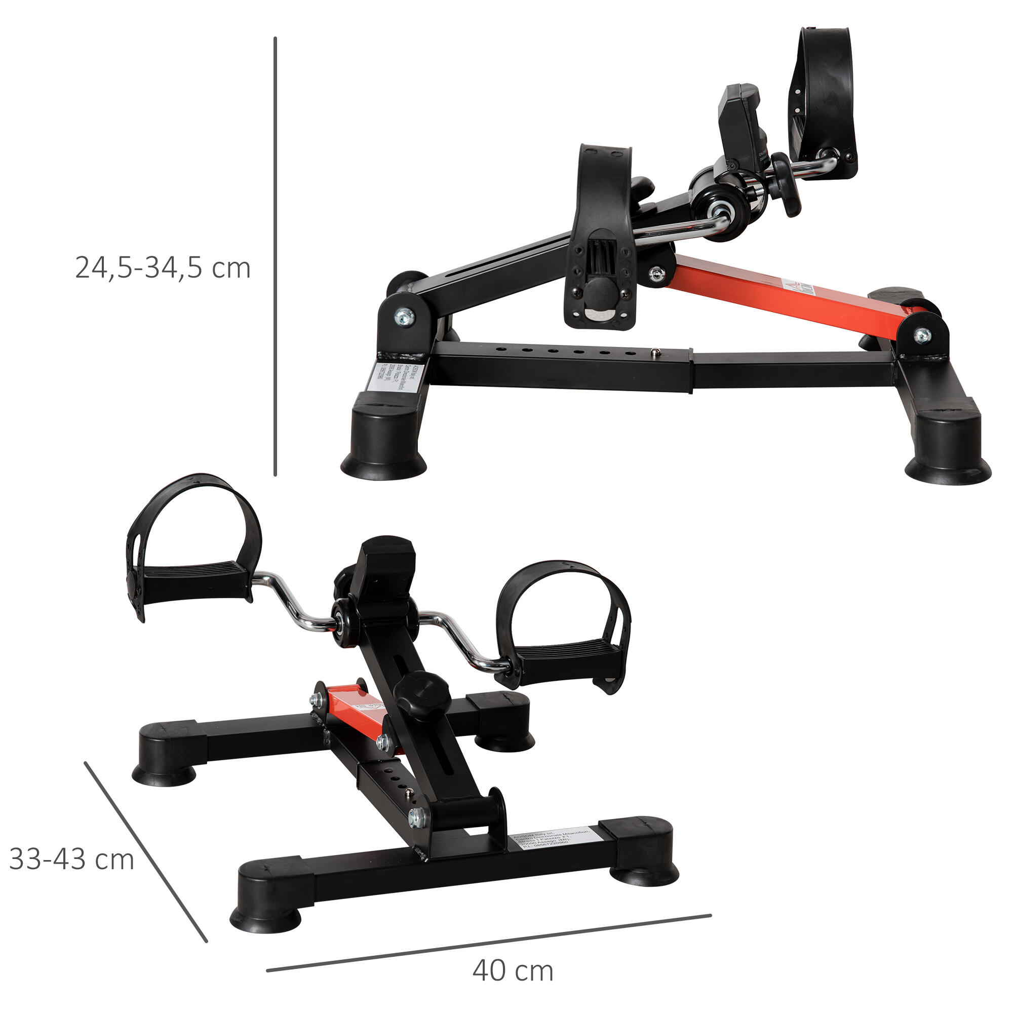 Mini vélo d'appartement résistance hauteur longueur réglable écran LCD 3/5