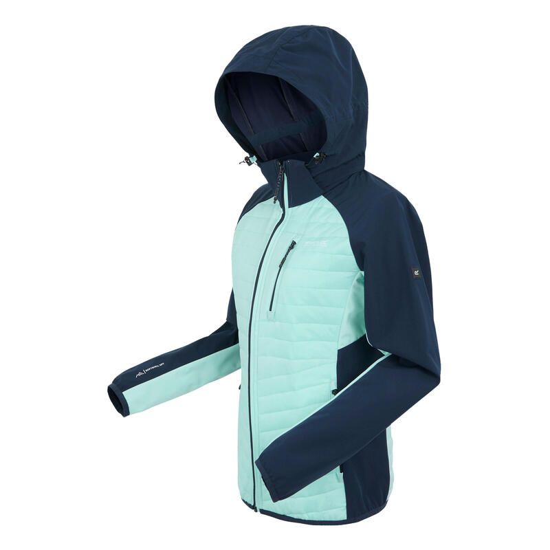 Veste Matelassée PRO HYBRID Femme (Bleu Marine / Bleu Clair Pastel)