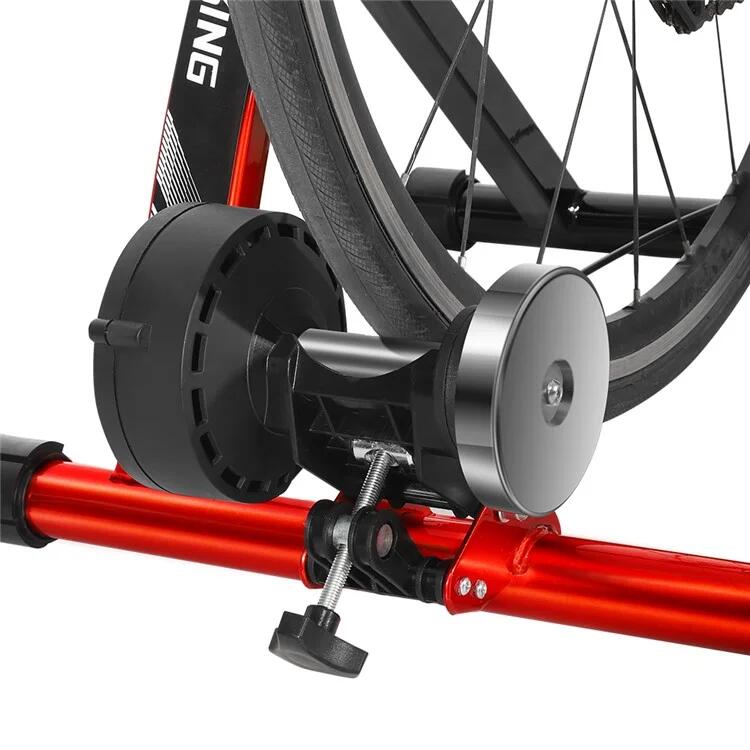 Entraîneur De Vélo Magnétique COSTWAY Pliable - Support Intérieur Charge 100kg Pour Roues 26-28 Pouces