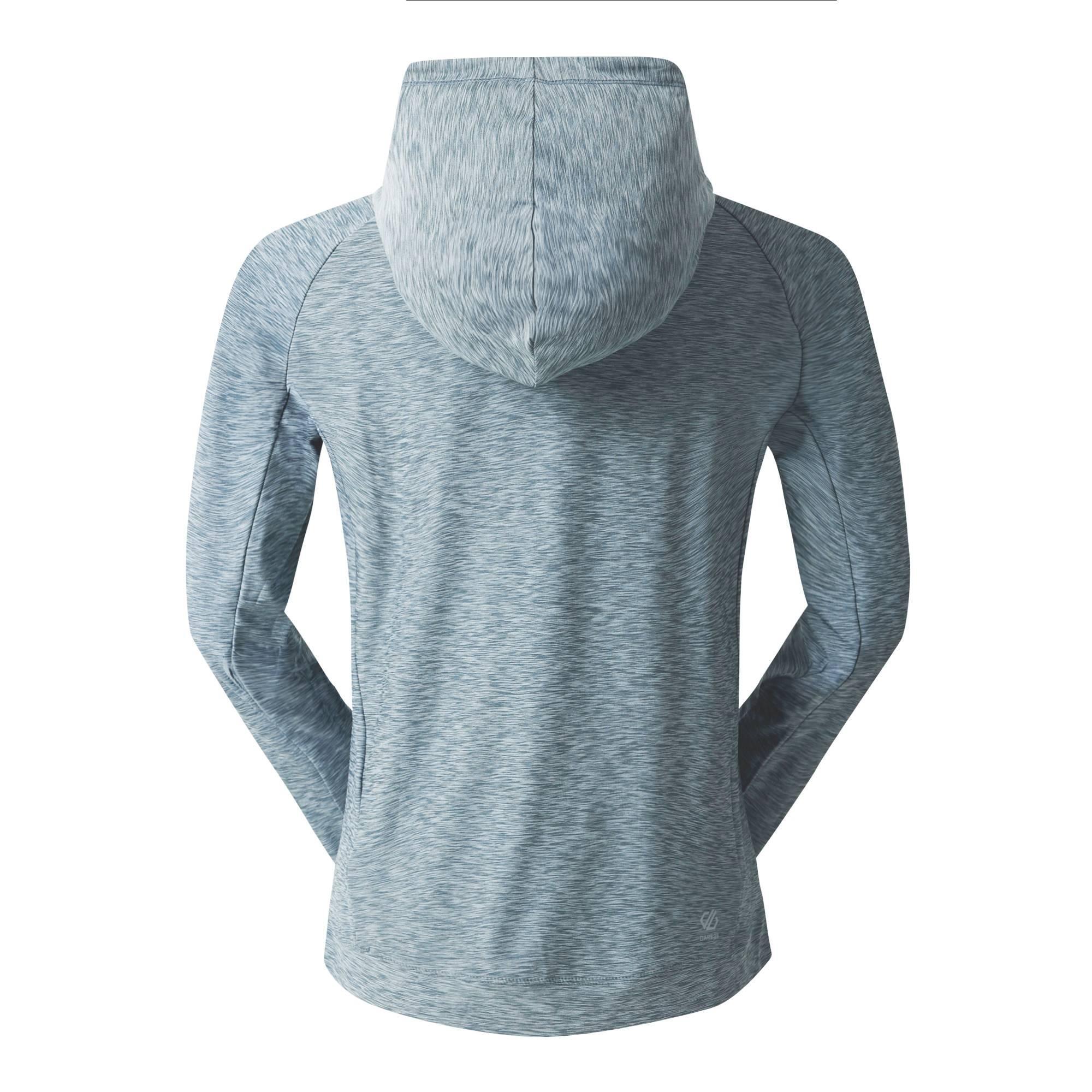 Sweat à capuche Dare 2B SPRINT CITY Femme Bleu Gris Chiné, Q-Wic, UPF 50+ 2/5