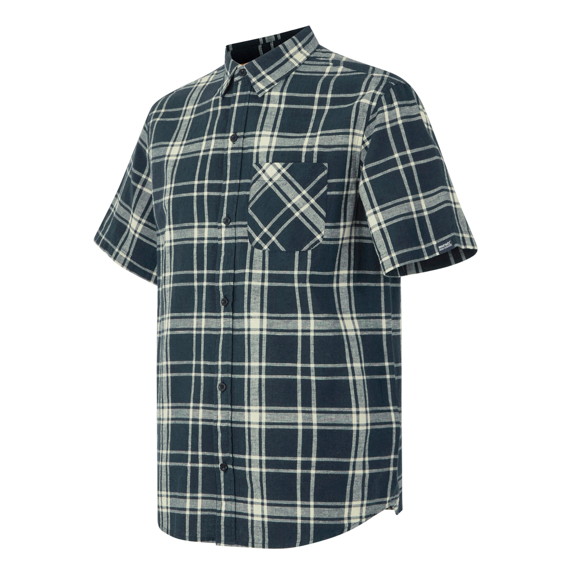 Mens Loran ShortSleeved Shirt (Navy) 3/4