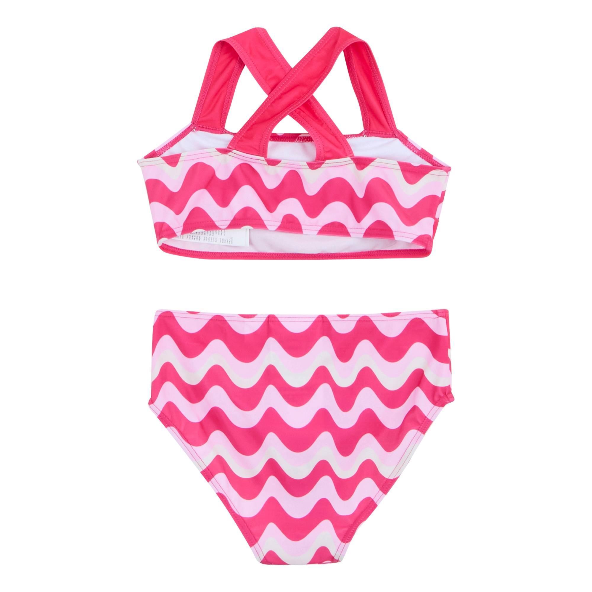 Girls Dakaria III Wavy Striped Bikini Set (Pop) 2/4