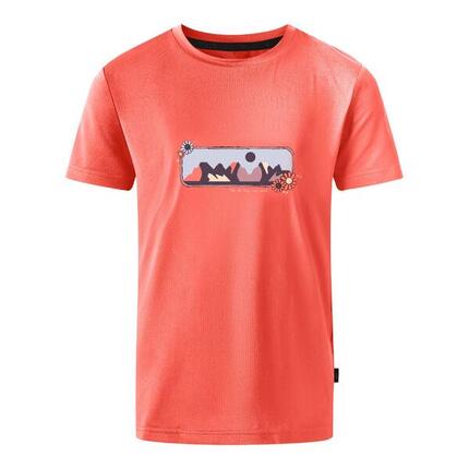 Tshirt Motif/style Montagne AMUSE Enfant (Pêche Foncée)