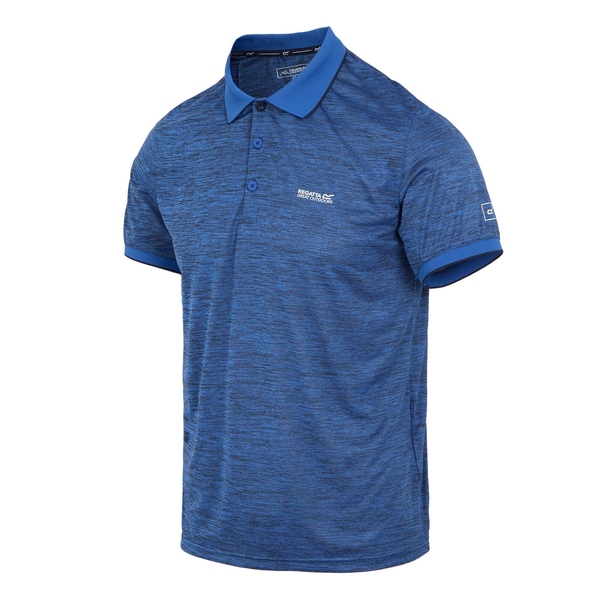 Regatta REMEX Men's Polo Olympic Blue 100% Polyester Quick-Dry 3/4