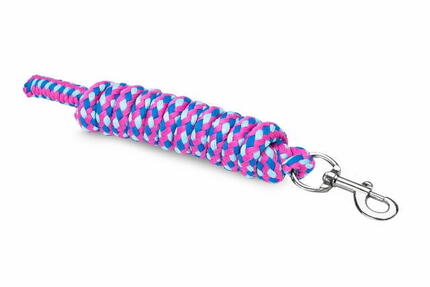 Führstrick mit Karabinerhaken für Pferd - Anbindestrick START Soft 2m mehrfarbig