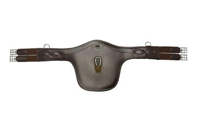 Sattelgurt mit Bauchlatz Leder, Vielseitigkeitsgurt START Belly