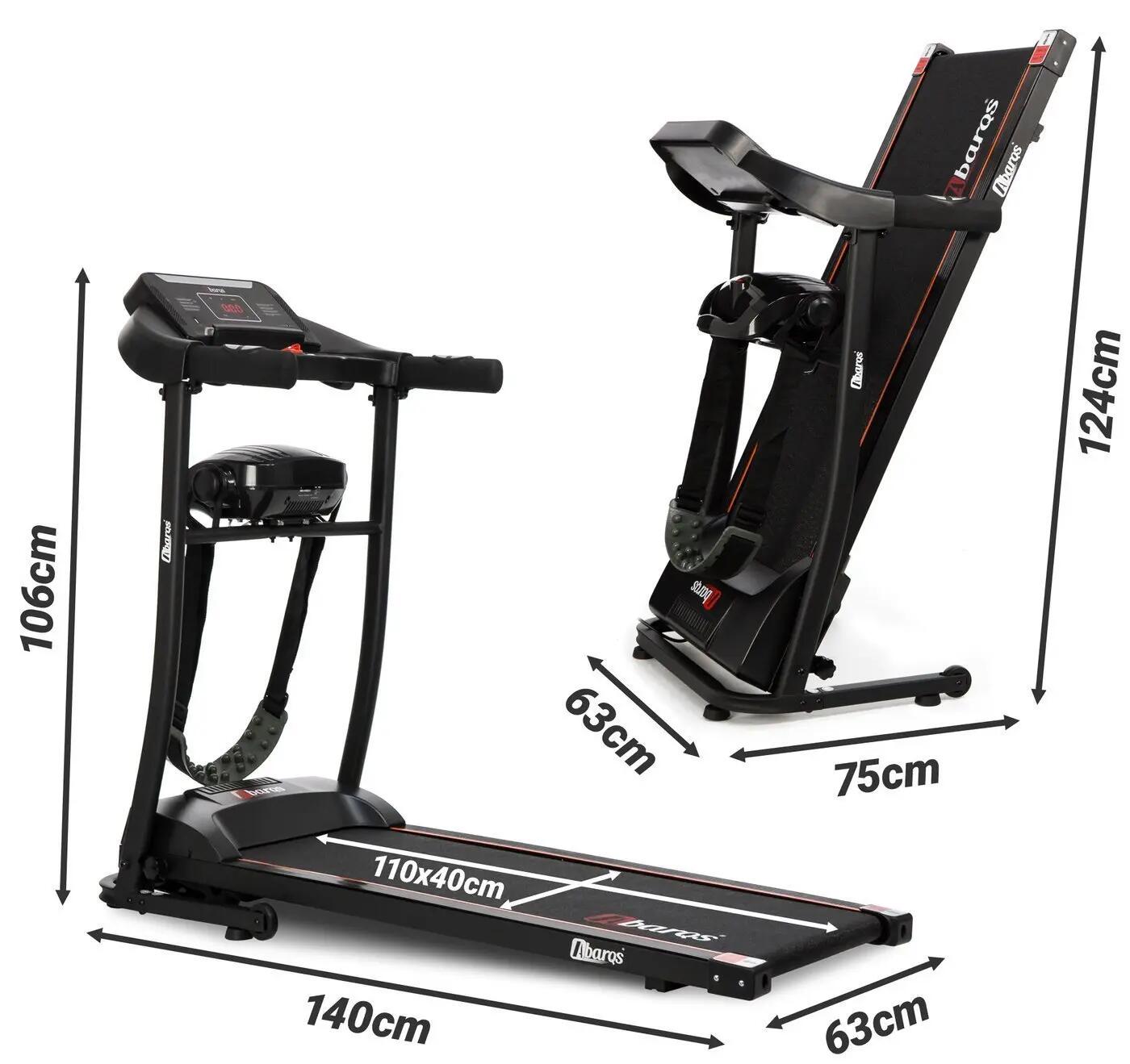 Bieżnia treningowa elektryczna z masażerem AbarQs fitness 402.S.M 2/4