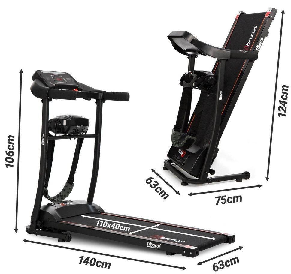 Bieżnia treningowa elektryczna z masażerem AbarQs fitness BZ-402.M