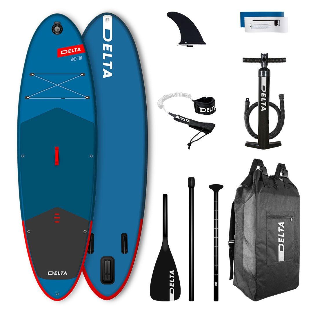 Delta - Stand Up Paddle Gonflable Delta  10'2 (10'2x32"x6") - Planche De Stand Up Paddle - Bleu - Decathlon