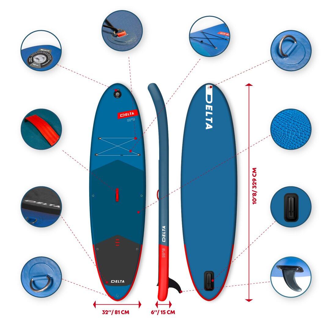 Stand up paddle inflable Delta 10'8 (10'8x32"x6") 7/8