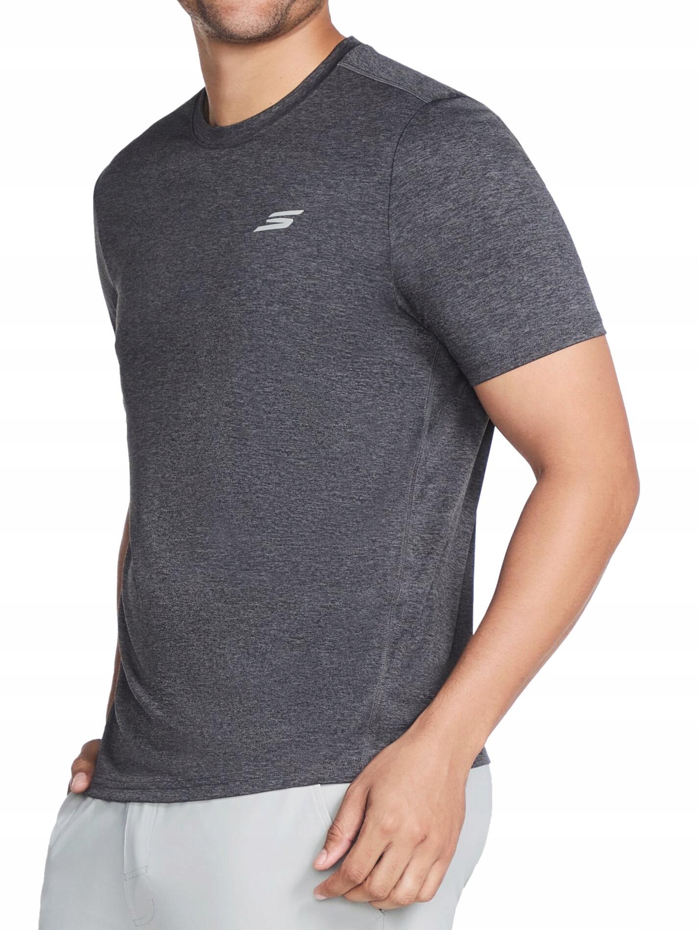 KOSZULKA męska SKECHERS TS233-BKCC szybkoschnąca treningowa szary S 4/4