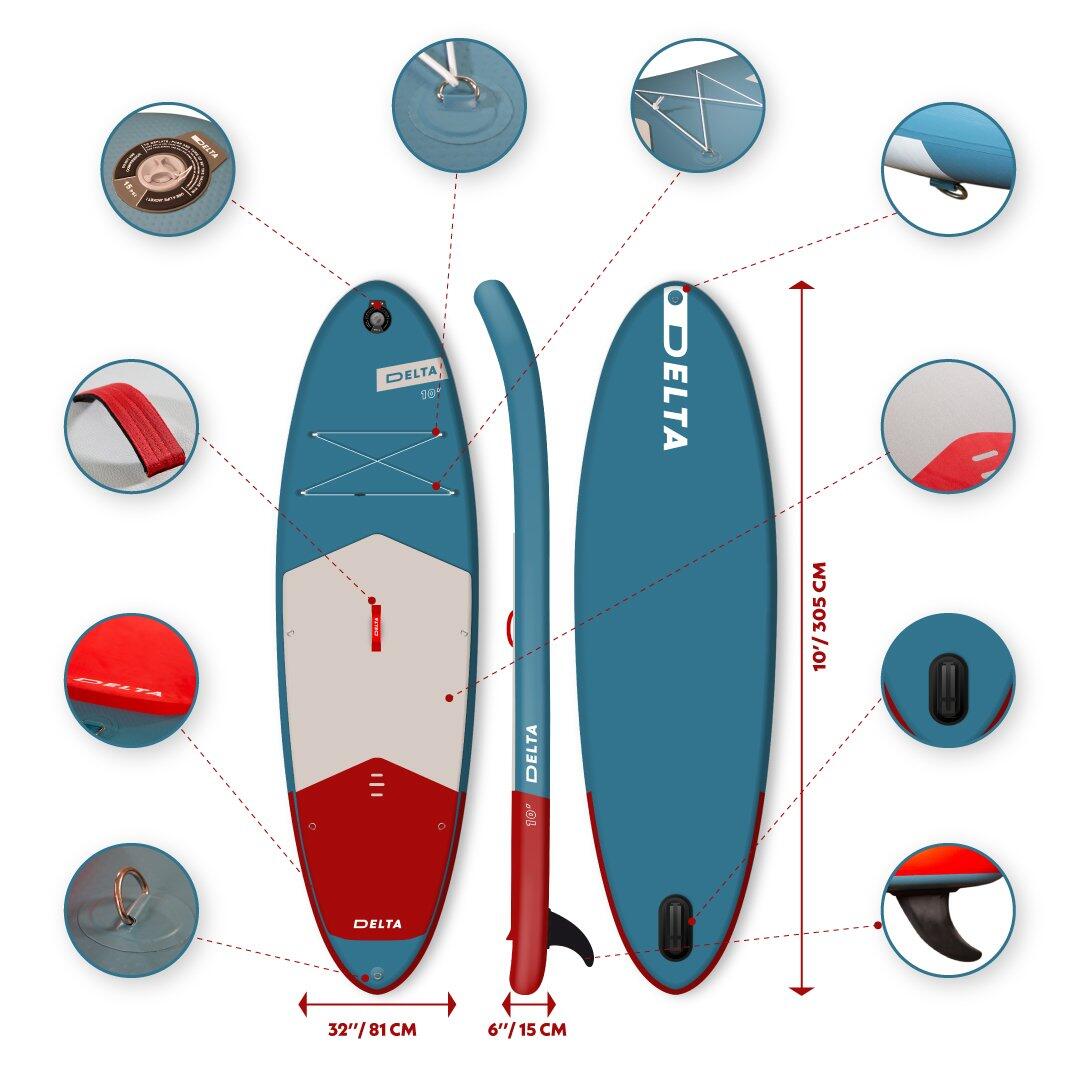 Stand Up Paddle aufblasbar Delta Summer (10'x32"x6") 6/8
