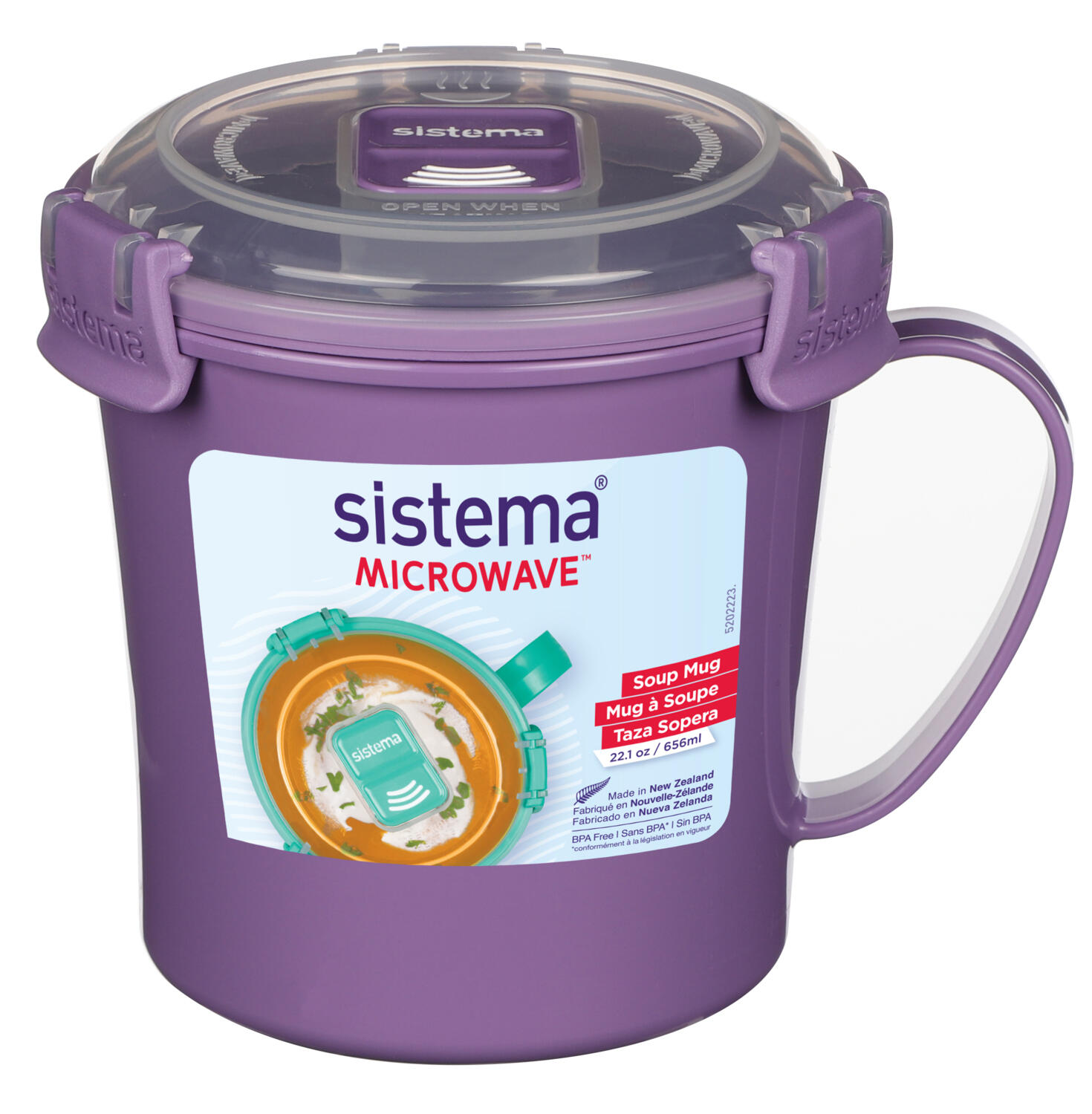 SISTEMA Hrnek na polévku pro ohřev mikrovlnné troubě 656 ml