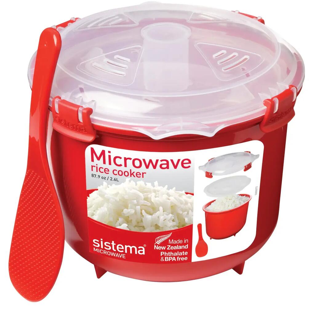 Rýžovar pre prípravu rýže v mikrovlnnej rúre Microwave™ 2,6 l, červená