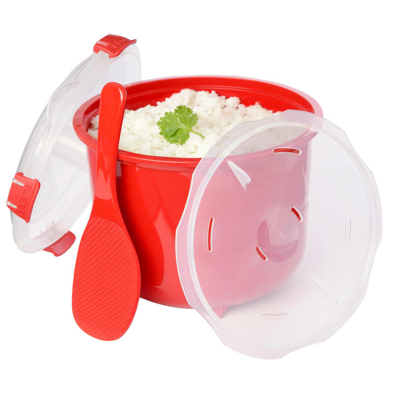 Rýžovar pro přípravu rýže v mikrovlnné troubě Microwave™ 2,6 l, červená