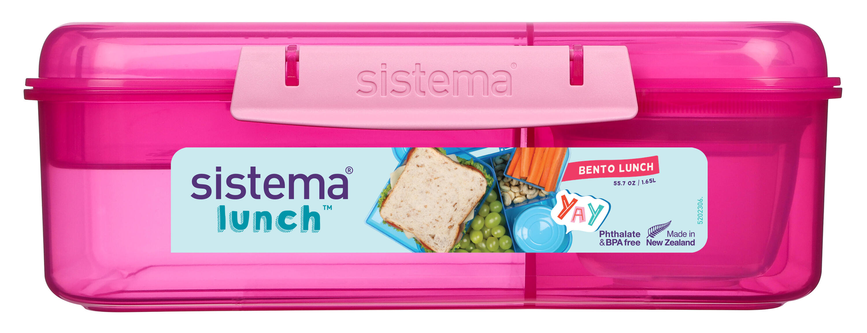 Lunch Bento z pojemnikiem na jogurt i dwiema tackami 1,65 l 2/3