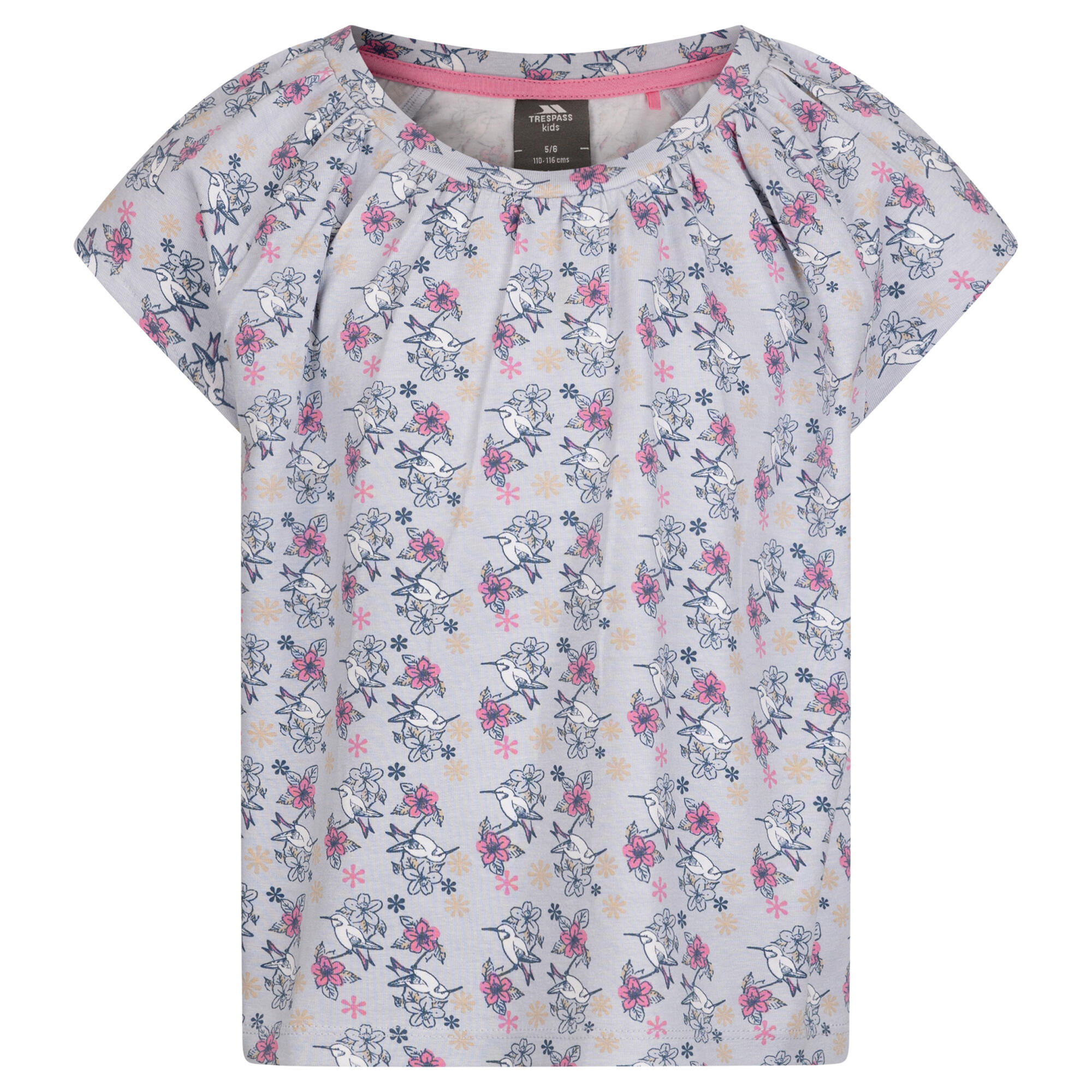 TRESPASS Top Fiori Ragazze Trespass Josey Cieli Grigi