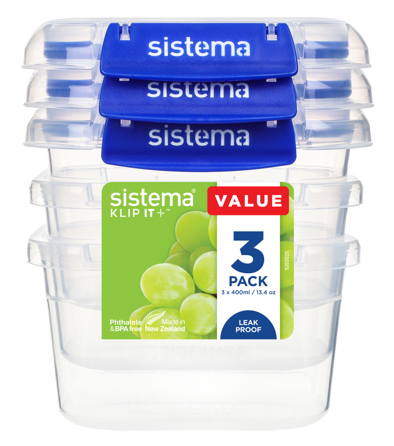 Vodotěsný svačinový box KLIP IT PLUS™ - sada 3 ks - 3x 400 ml 2/5