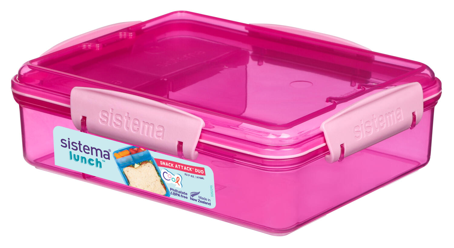 SISTEMA Dělený svačinový box Lunch™ se 2 oddělenými přihrádkami 975 ml