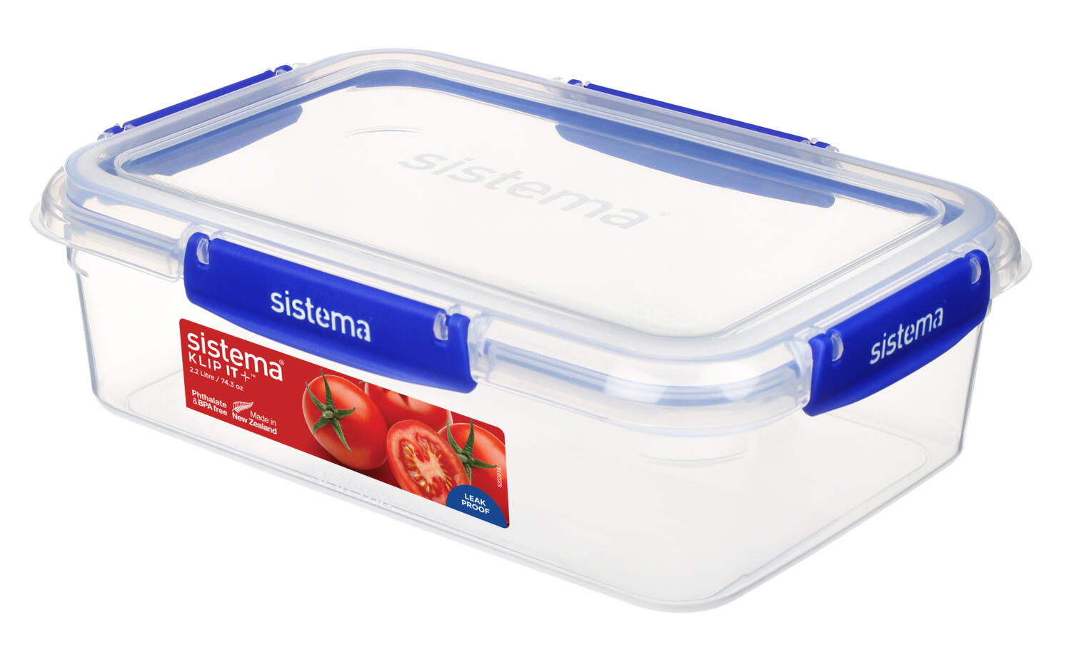 SISTEMA Vodotěsný obědový box KLIP IT PLUS™ 4 klipy 2,2 l