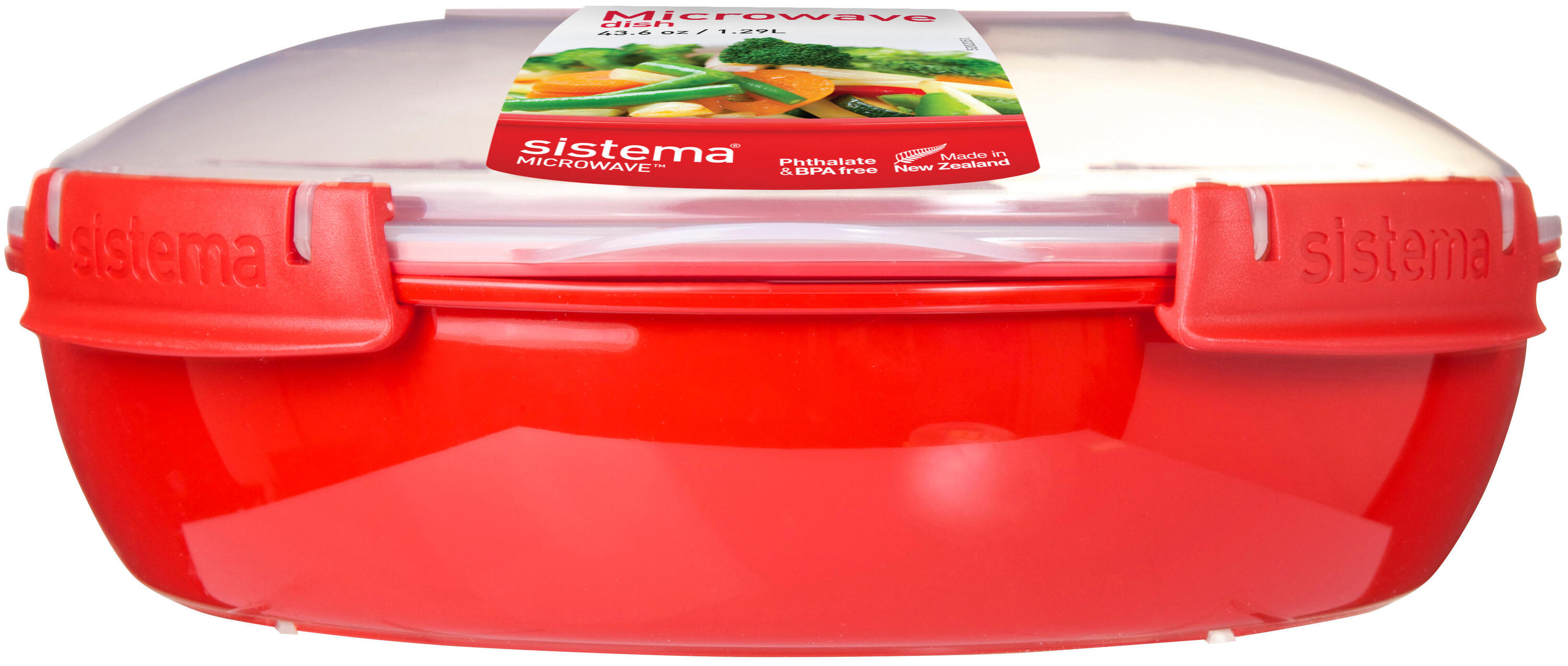 Kulatá miska pro uchování a ohřívání jídla Microwave™ 1,29 l, červená 2/2