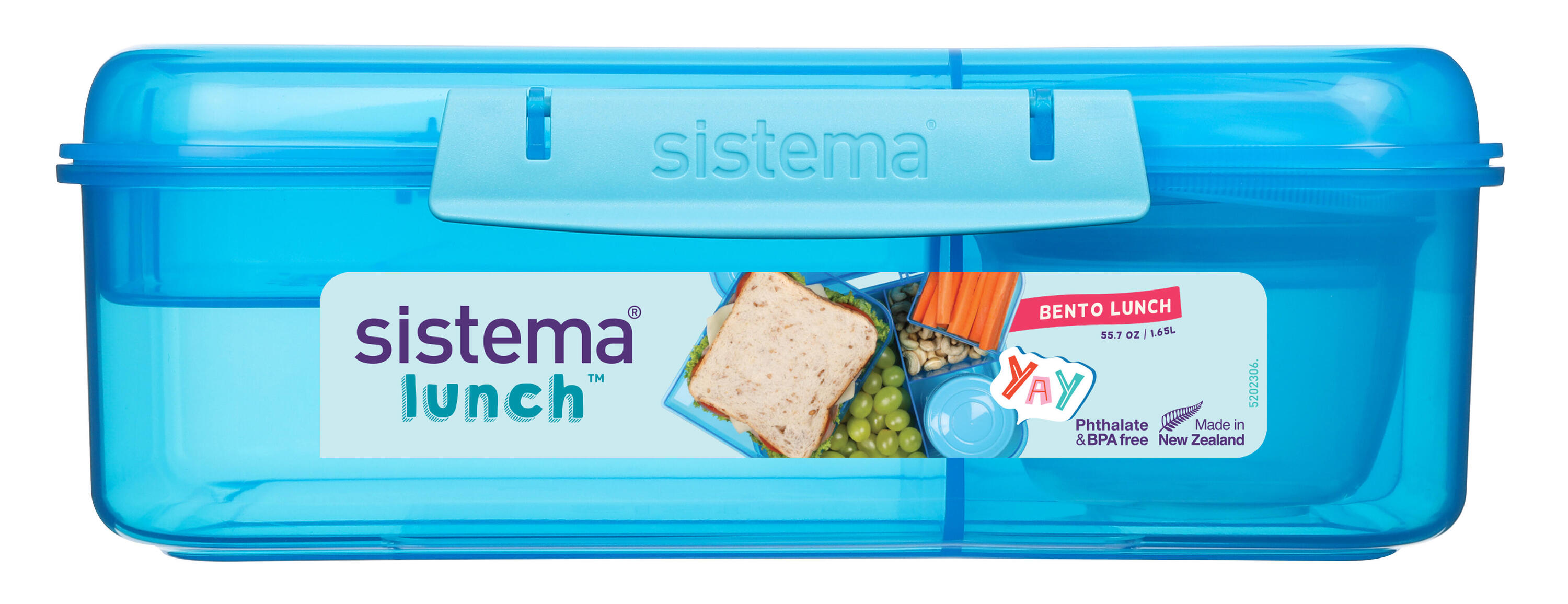 Lunch Bento z pojemnikiem na jogurt i dwiema tackami 1,65 l 2/3