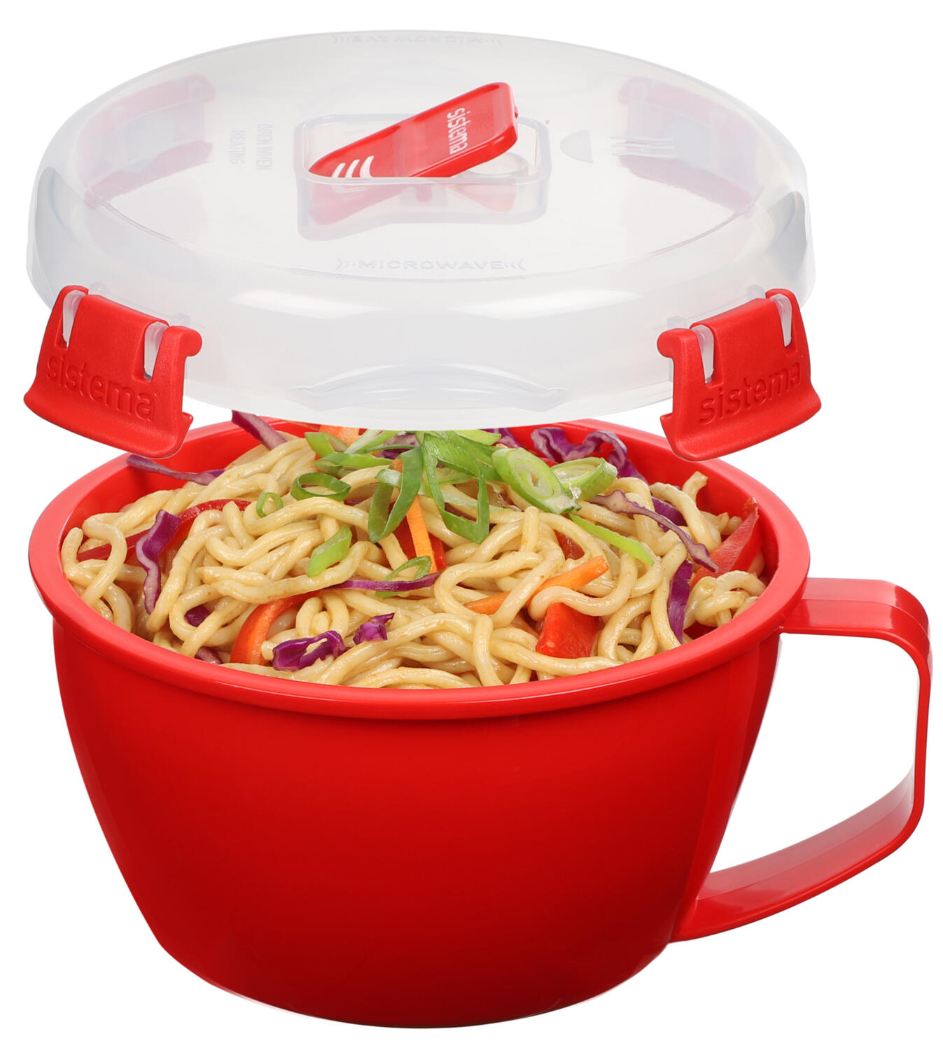 Dóza na ohřev jídla v mikrovlnné troubě Microwave™ 940 ml, červená 3/6