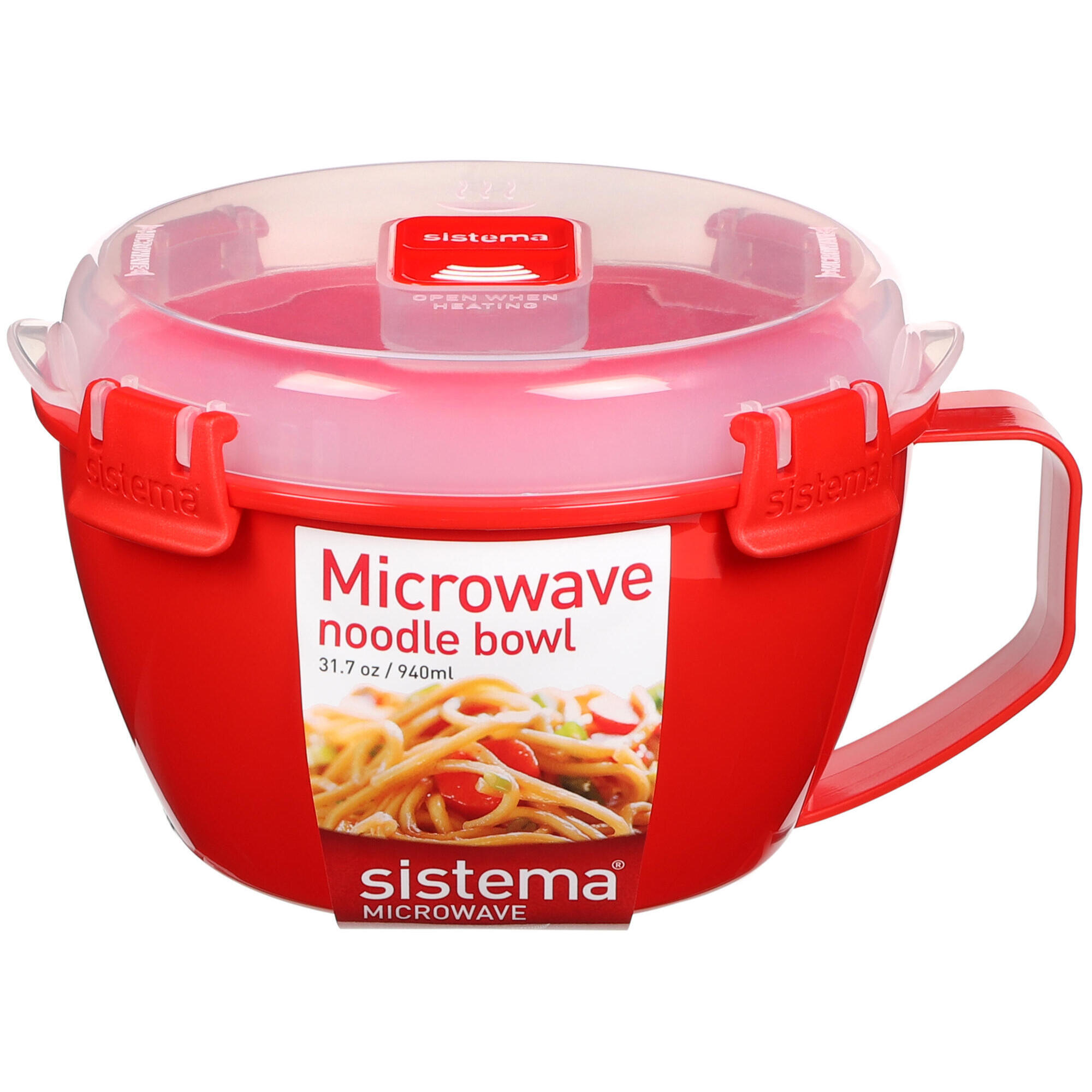 SISTEMA Dóza na ohřev jídla v mikrovlnné troubě Microwave™ 940 ml, červená