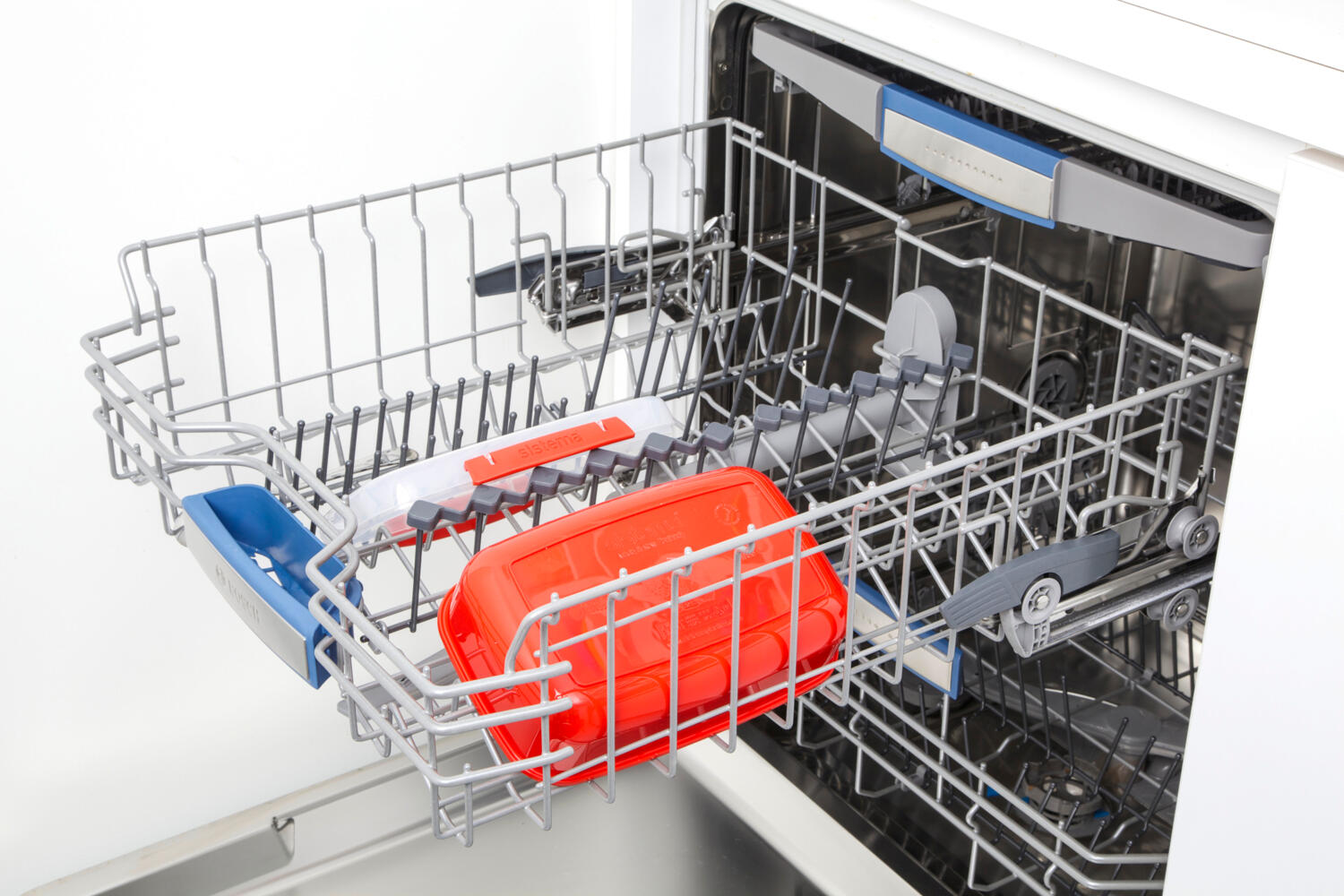 Krabička na ohřev jídla v mikrovlnné troubě Microwave™ 1,25 l, červená 4/5