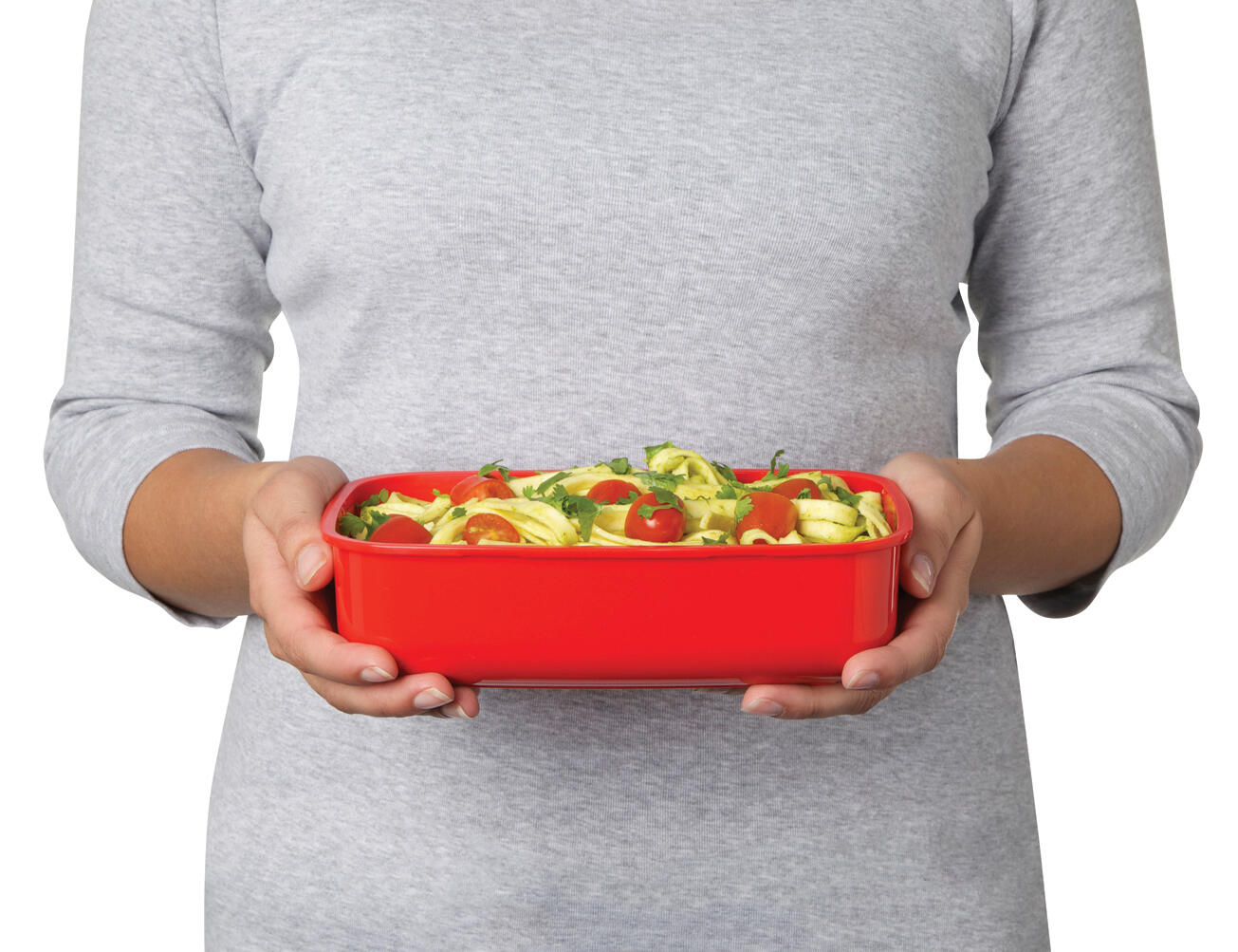 Krabička na ohřev jídla v mikrovlnné troubě Microwave™ 1,25 l, červená 5/5