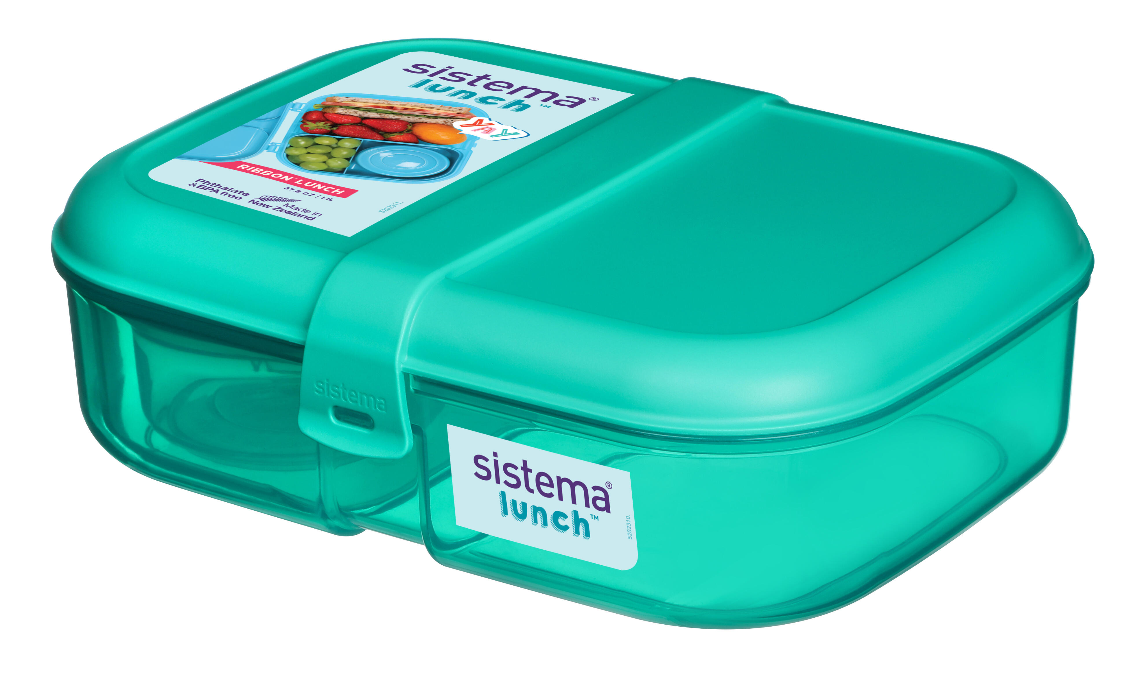 SISTEMA Tříkomorový svačinový box Lunch™ s nádobou na jogurt nebo dip 1,1 l