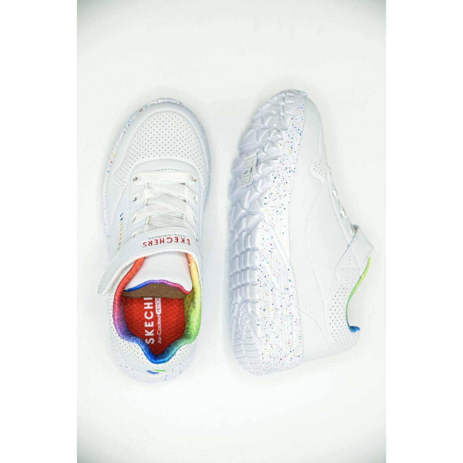 Baskets Skechers Uno LiteRainbow Specks, Blanc, Enfants 2/5
