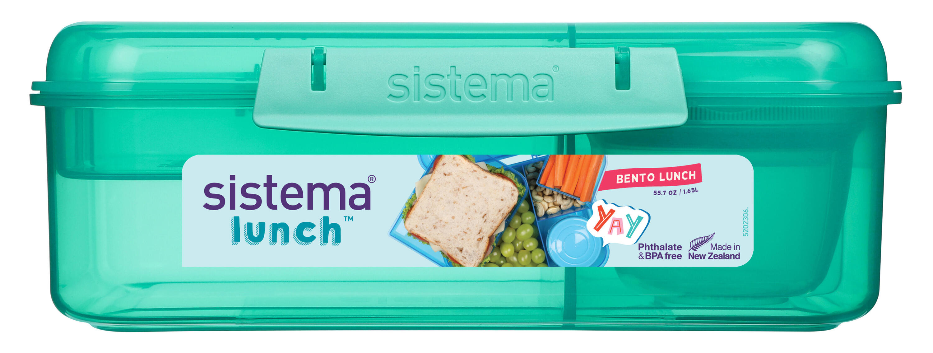 Tříkomorový svačinový box Lunch™ s nádobou na jogurt a 2 tácky, 1,65 l 2/3