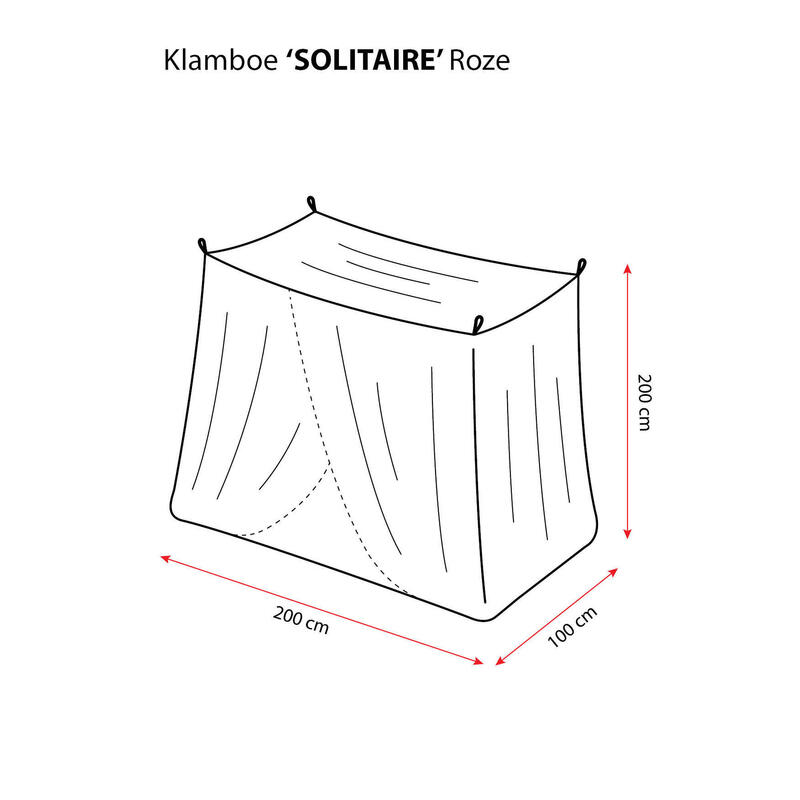 Moustiquaire Deconet SOLITAIRE Rose - L200xL100xH200cm